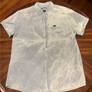 RVCA Blue Casual Button Down Shirt